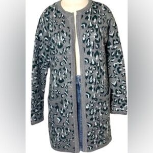 Open cardigan leopard print